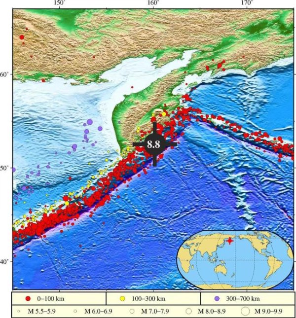 淘配网 俄8.8级地震将对中国造成灾害性影响 海啸黄色警报发布